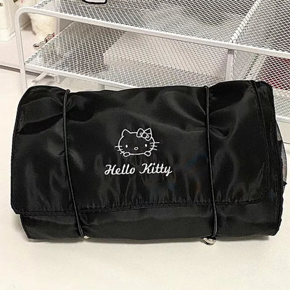 Kawaii Sanrio Hello Kitty Cartoon Make Up Large Capacity Storage Bags Portable Waterproof Removable Cosmetic Bag Girl Gifts