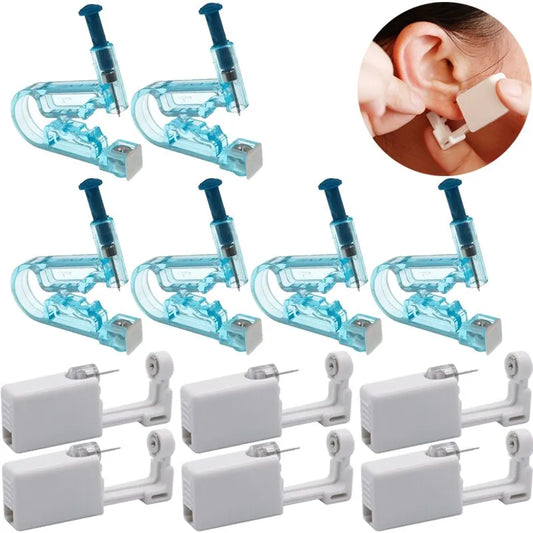 Safety Ear Piercing Gun Kit Disposable Disinfect Safety Earring Piercer Machine Studs Nose CLip Body Jewelry Piercing Tool