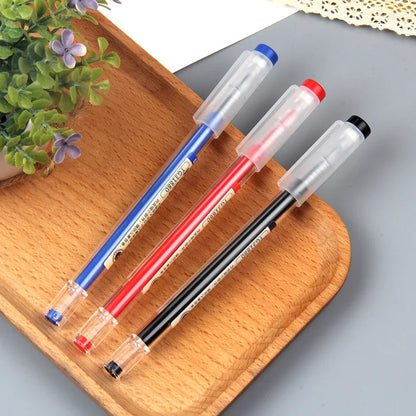 11PCS Gel Pen Set School Supplies Black Blue Red Ink Color 0.35mm Ballpoint Pen Kawaii Pen Students School Office Stationery