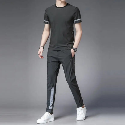 Original T Shirt Pants Sets Man Jogging Chic Tracksuit Basic Top Brands Xl Essential Men's Clothing Graphic Sports Suits O Nylon