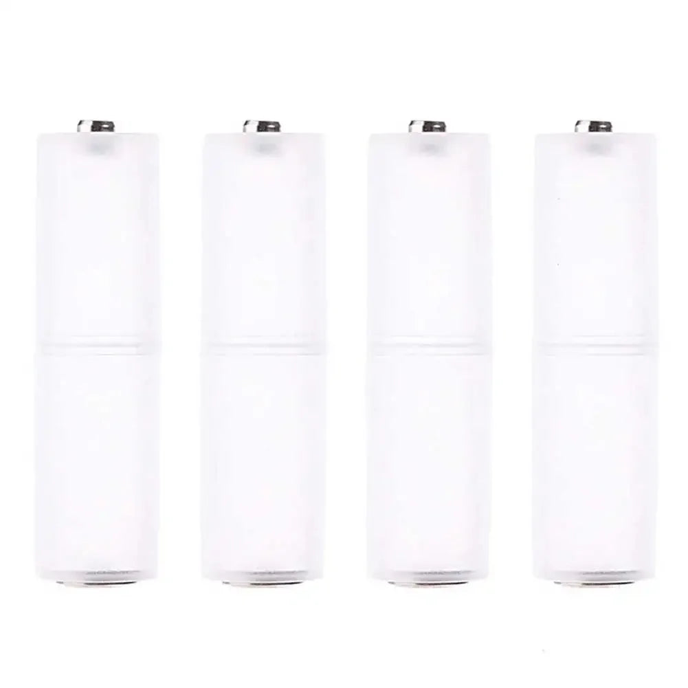 4Pcs AAA to AA Size Cell Battery Box Converter Batteries Holder Plastic Case Adapter Switcher for AAA to AA Battery