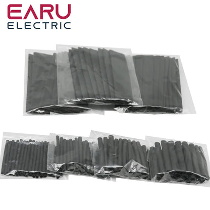 127Pcs Heat Shrink Tube Sleeving Tubing Assortment Kit Electrical Connection Electrical Wire Wrap Cable Waterproof Shrinkage 2:1