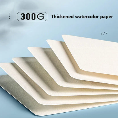 Square/Round Watercolor Paper 300g 25 Sheets Professional Water Color Paper Postcard for Painting School Supplies