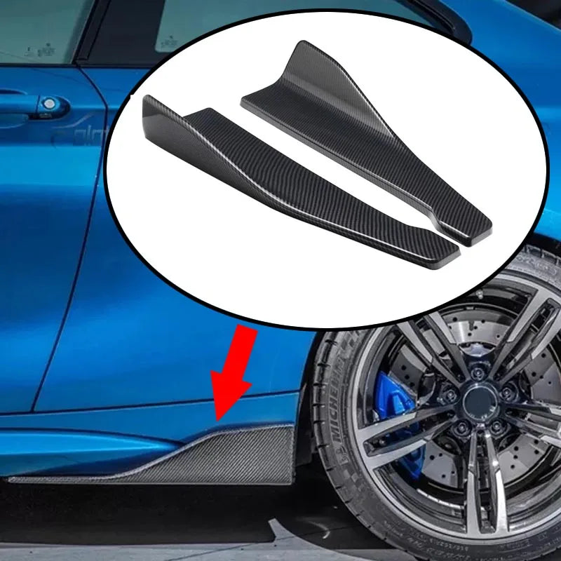 1 Pair Universal Car Rear Bumper Lip Trim Protector Car Side Skirt Cover Car Corner Bumper Guards with Screws