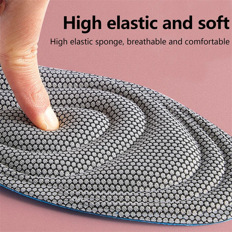 2pcs Memory Foam Orthopedic Insoles For Shoes Antibacterial Deodorization Sweat Absorption Insert Sport Shoes Running Pads