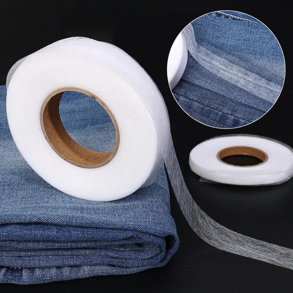 60M Pants Hem Tape Self-Adhesive Edge Shorten Paste Tape DIY Tools for Jean Clothes Length Shorten Household Sewing Accessories