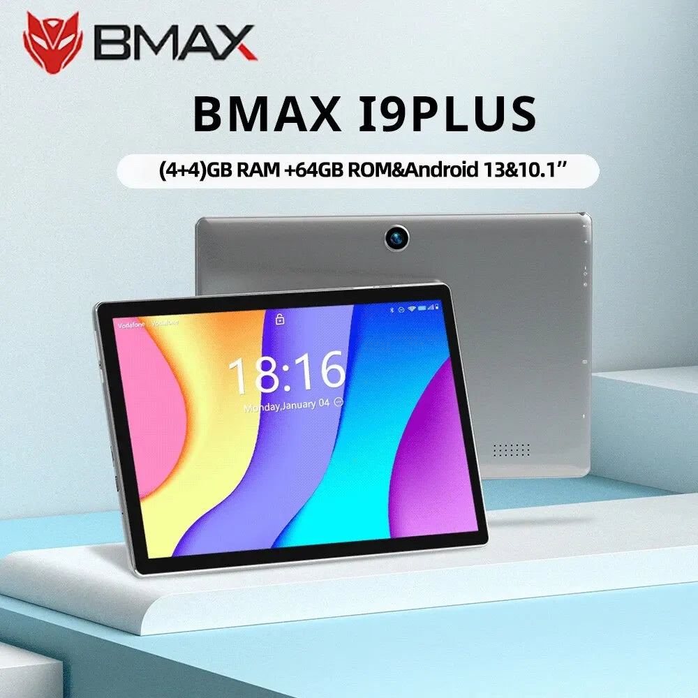 BMAX Kids Tablet I9 Plus Android 13 GPU G522EE 8GB RAM 64GB ROM 10.1 Inch Allwinner RK3562 Quad Core Port Tablets PC WIFI 6