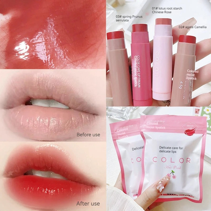 1/3pcs Lip Balm Moisturizing Anti-dry Lip Balm Easy To Carry Anti-cracking Lipstick Colored Lip Tint Makeup Lip Care Cosmetics