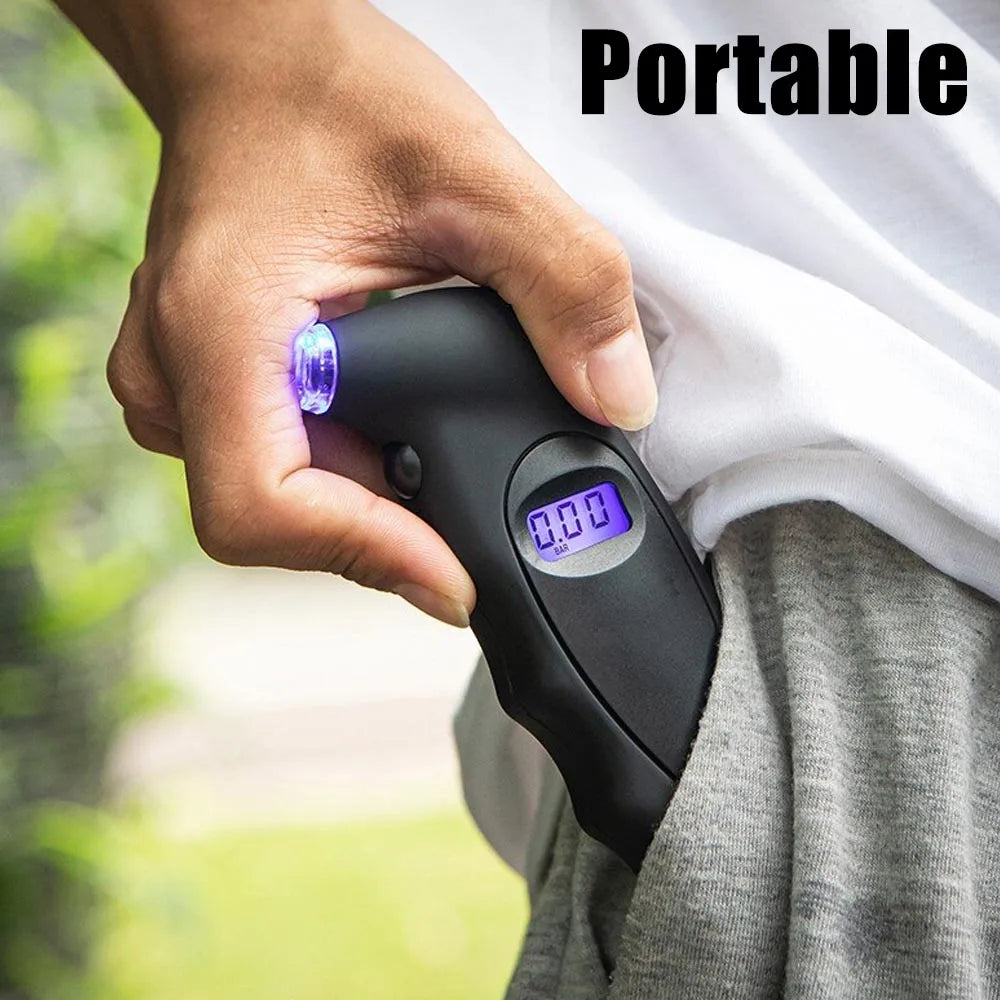 New Digital Tire Pressure Gauge Backlight LCD Tyre Air Monitoring Meter 150PSI High Precision Handheld Tester Tool for Car Truck