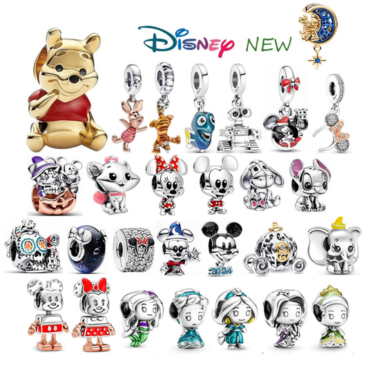 NEW 925 Silver Plated HEROCROSS Cartoon Collection Bear Charm Bead Pendant Fit DIY Pandora Women Bracelet Original Jewelry Gift