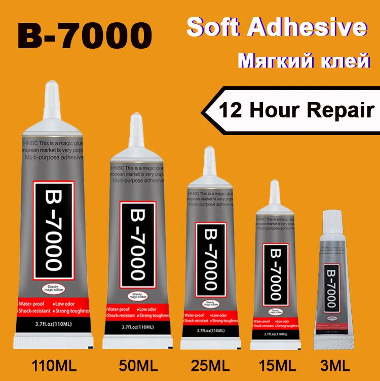 B7000 Glue 15ML 25ML 50ML 110ML Clear Contact Phone Repair Adhesive Universal Glass Plastic DIY B-7000 With Precision Applicator