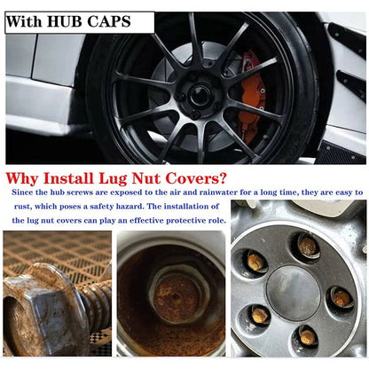 Car Wheel Hub Nut Bolt Covers for VW Volkswagen Jetta Polo Tiguan Golf MK4 Passat B6 Seat Leon Ibiza Tire Screw Caps Accessories