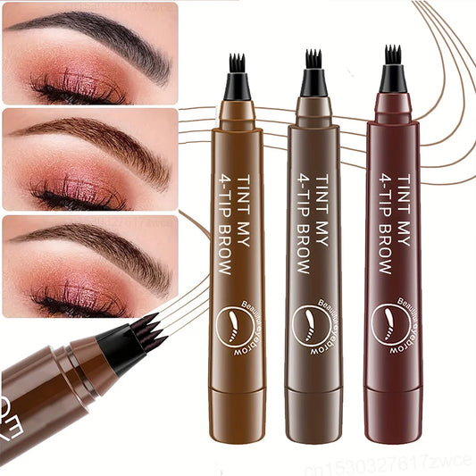 4 Point Eyebrow Pencil Maquillajes Para Mujer Waterproof Liquid Eyebrow Pen Makeup Long Lasting Cosmetic Microblade Brow Pencil