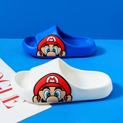 Super Mario summer cartoon slippers cute and comfortable boys and girls bathroom breathable non-slip shoes outer wear slippers