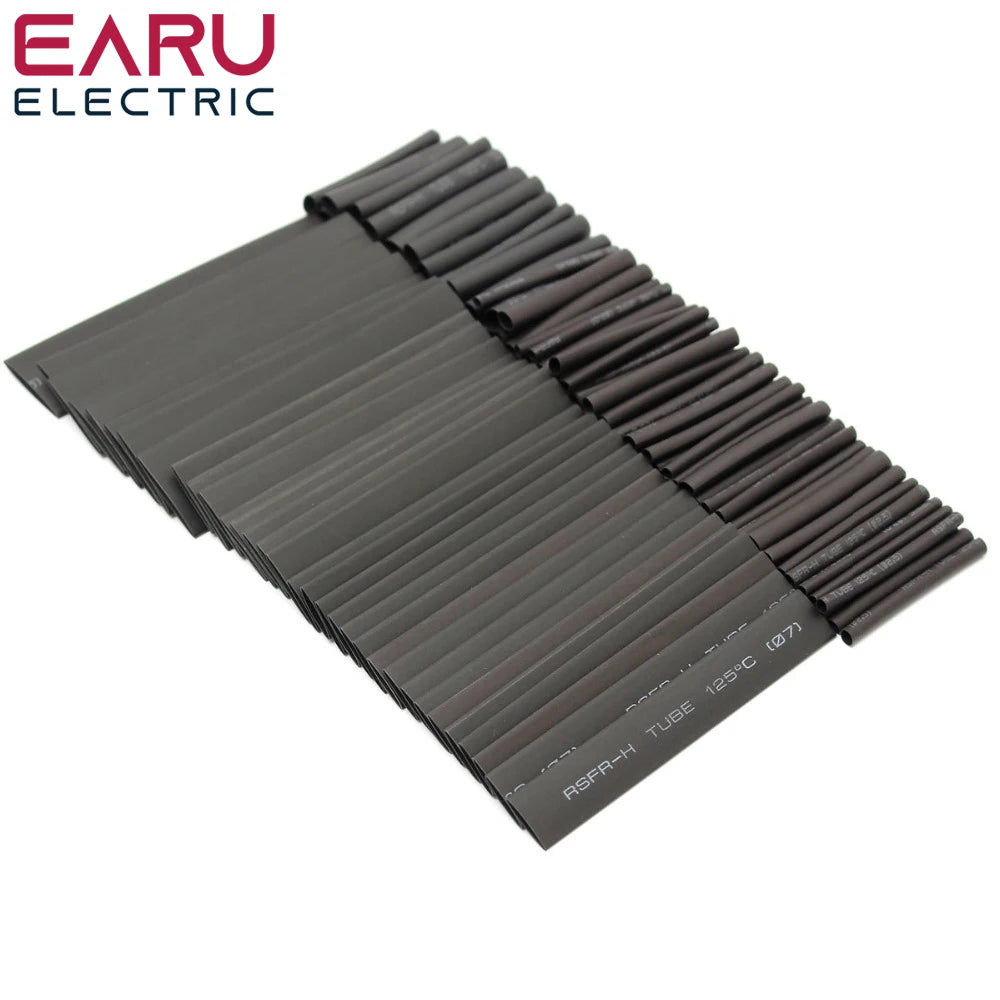 127Pcs Heat Shrink Tube Sleeving Tubing Assortment Kit Electrical Connection Electrical Wire Wrap Cable Waterproof Shrinkage 2:1