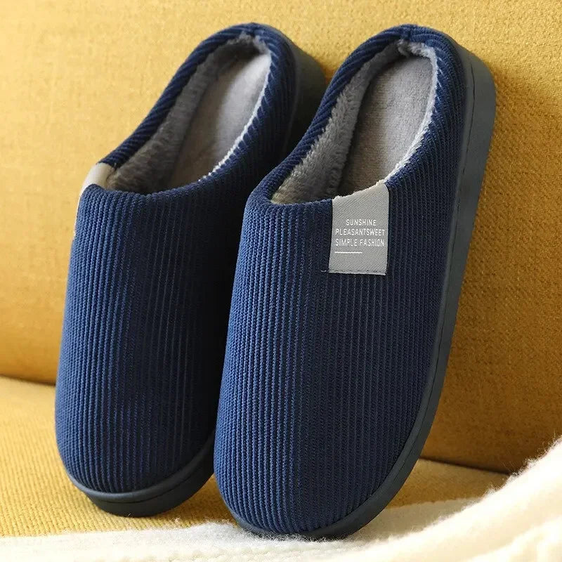 Women's Men's Thick Soft Bottom Home Slippers Household Plush Slippers Anti-slip Thermal Slippers Indoor Winter