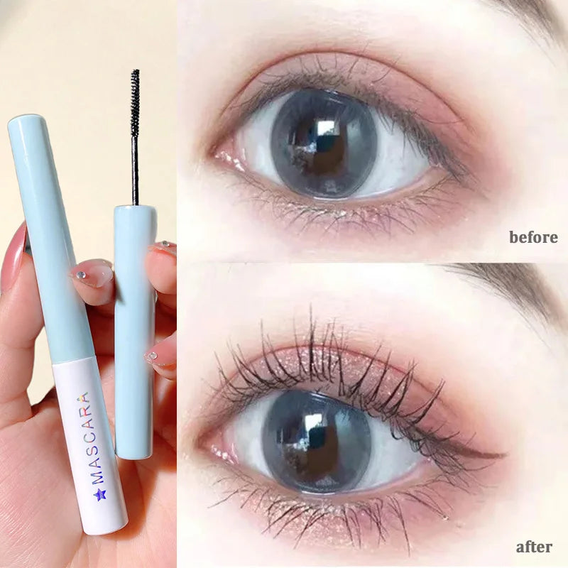 Ultra-fine Small Brush Head Mascara Lengthening Black 3D Lash Eyelash Extension Eye Lashes Long-wearing Black Color Mascara