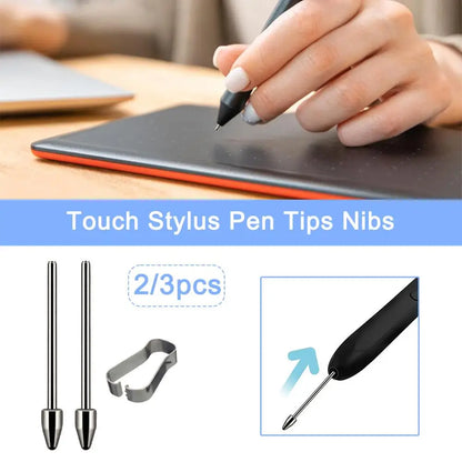 Tablet Pencil Nib Wear Resistant Replacable Stylus Tip Titanium Alloy Silver For Samsung Galaxy Tab S6 S7 S8 S9 S23 Note 1