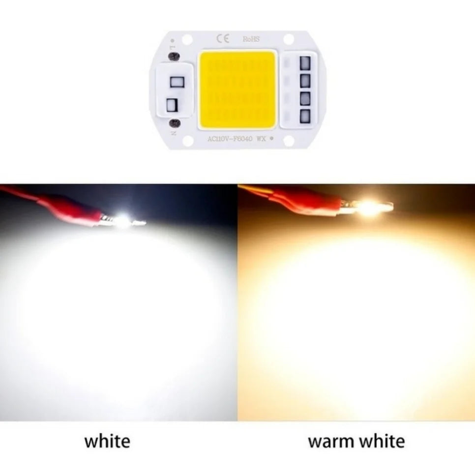 LED COB lamp Bead 20W 30W 50W 220V IP65 Smart IC No Need Driver DIY Flood light Led Bulb Spotlight Outdoor Chip Lamp Brightest