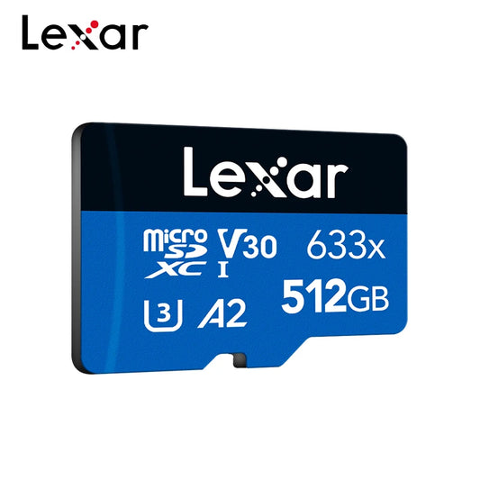 Original Lexar 633x Micro SD Card 512GB 256GB 128GB 64GB 32GB Memory Card  Up to 100MB/s Read A2/A1 microSDHC/microSDXC TF Card