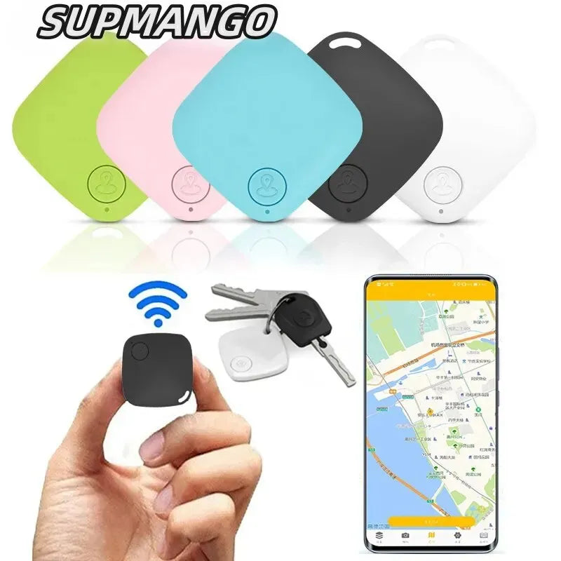 Mini Bluetooth 5.0 Tracker AntiLost Device Round Pet Kids Bag Wallet Tracking Smart Finder Locator