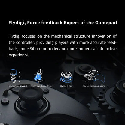 New Flydigi VADER 3 / VADER 3 PRO Bluetooth Wireless Gamepad Hall Linear Trigger Switch/PC/steam/IOS Games and Video Games