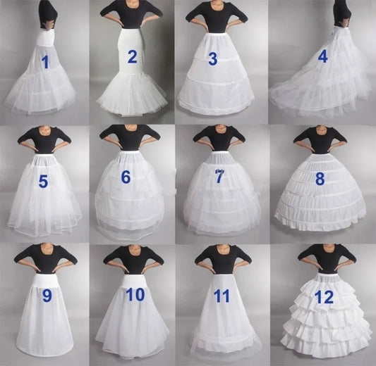 Hot Bridal Wedding Petticoat Underskirt Prom Plus Size Hoop Crinoline 12 Styles