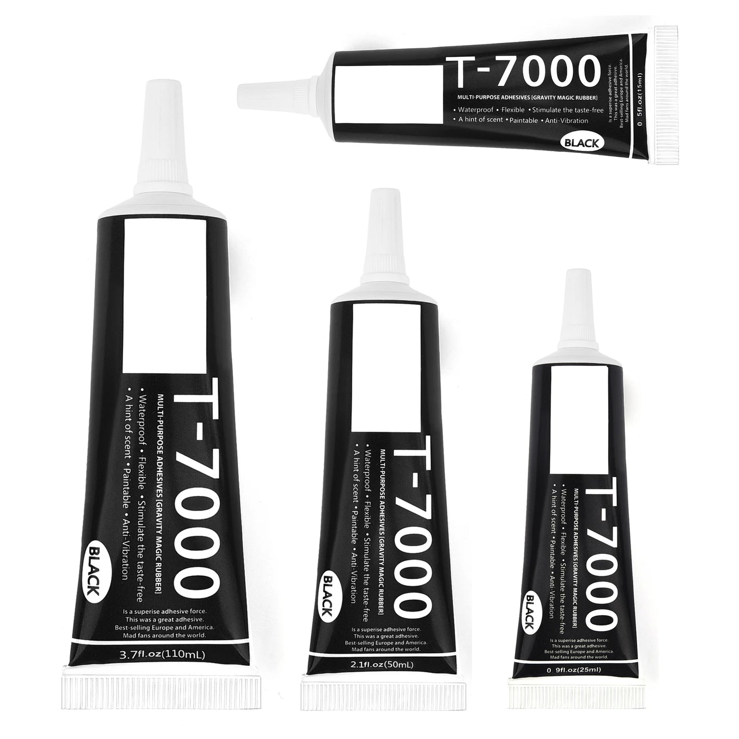 New 1PC 15/50/110ML T7000 Black Contact Cellphone Tablet Repair Adhesive T-7000 Electronic Components Glue With Applicator Tip