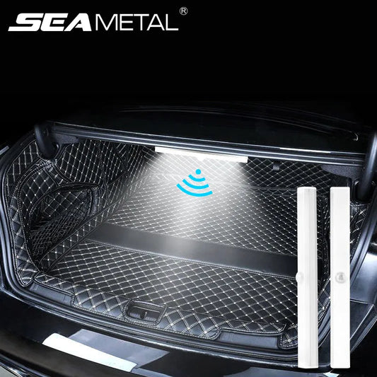 SEAMETAL Car Sensor Light for Floor Trunk Hood USB Rechargeable Automatic Induction Light Bar Magnetic Maual/Sensing Mode Lamp