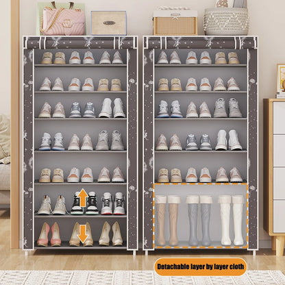 Shoe Cabinet Dustproof Fabric Organizer Simple Storage Multilayer Shoe Rack Nonwovens Household Economic Type Shoe Rack Cabinet