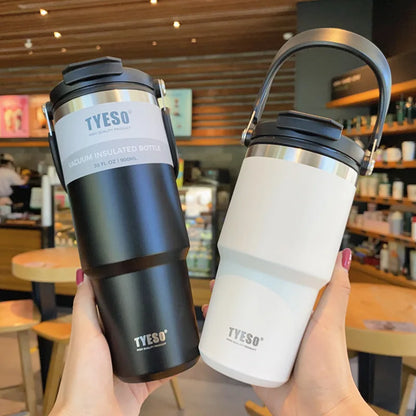 Tyeso Coffee Cup Stainless Steel Thermos Bottle Double-layer Insulation Cold And Hot Travel Mug Vacuum Flask Car Water Bottle