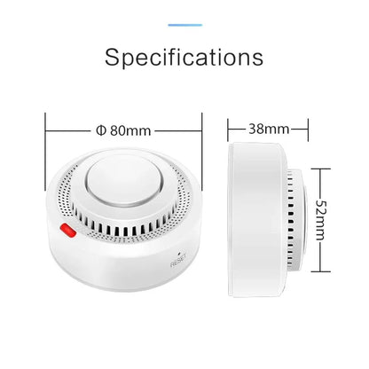 Tuya WiFi Smoke Alarm Fire Protection Smoke Detector Smokehouse Combination Fire Alarm Home Security System Firefighters