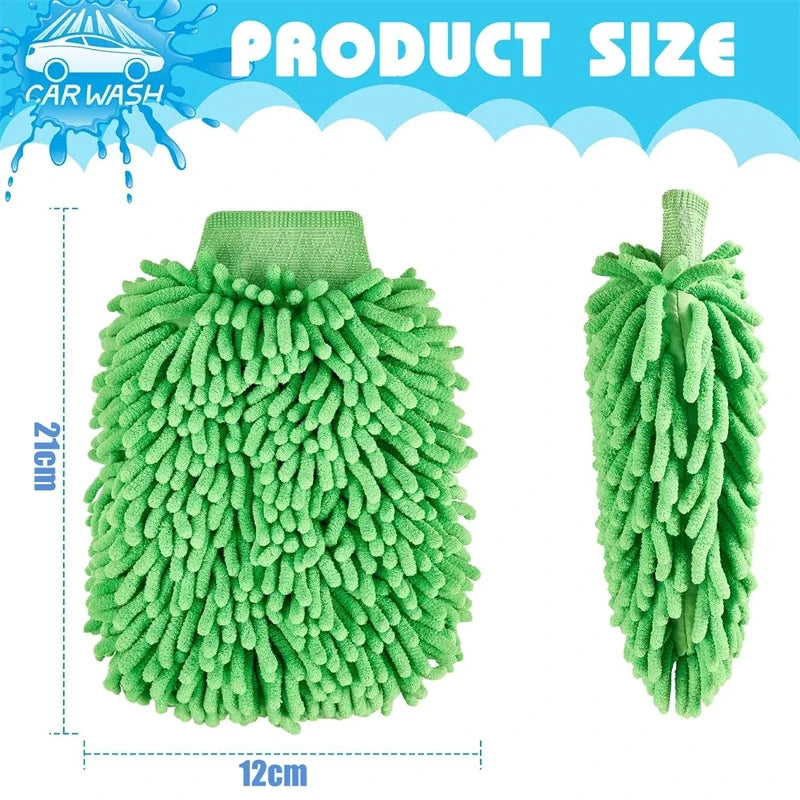 1/5pcs Microfiber Car Wash Gloves Auto Gloves Ultra Absorbent Wash Car Sponge Scratch Free Microfiber Car Cleaning Tool