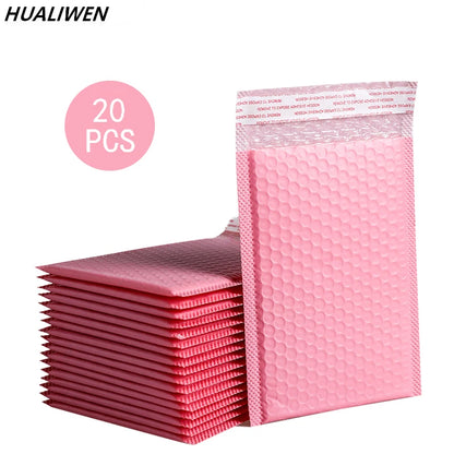 20pcs Bubble Mailers Pink Poly Bubble Mailer Self Seal Padded Envelopes