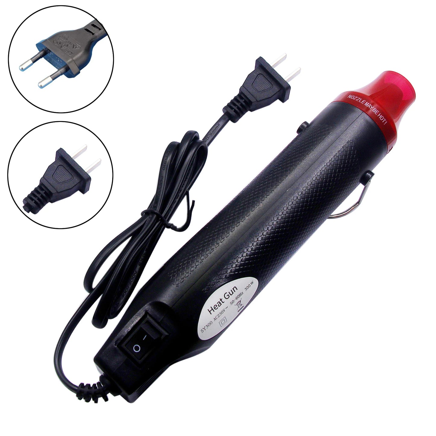 300W Hot Air Heat Gun Electric Power Temperature Blower Thermoresistant Tube Heat Shrink Wrapping Shrink Tube With Hot Air Guns