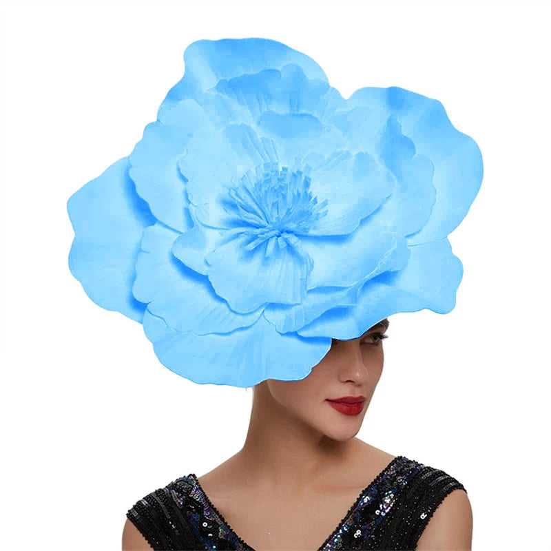 New Wedding Large Flower Hair Band Bow Fascinator Hat Headdress Bridal Makeup Prom Photo Shoot Photography Hair Accessories