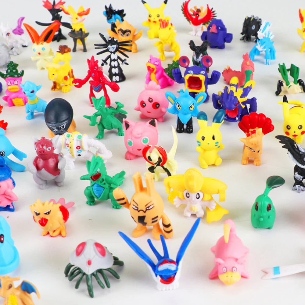 144 Style Pokemon Figure Toys Anime Pikachu Action Figure Model Ornamental Decoration Collect Toys For Children's Christmas Gift