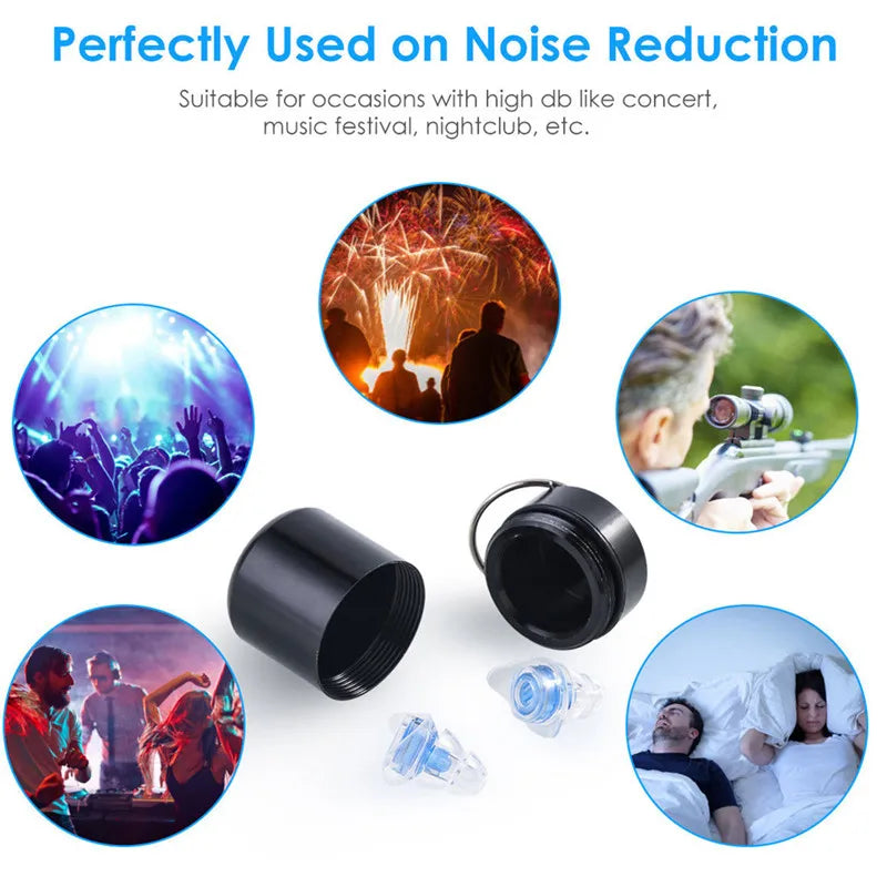 1 Pair Soft Silicone Noise Cancelling Earplugs Anti-noise Earplug For Concerts Sleeping Bar DJ Motor Sports Reusable Ear plugs