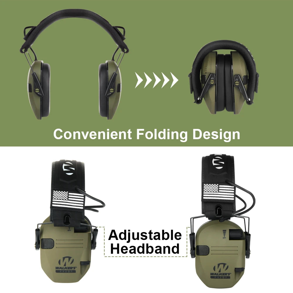 2024 Tactical Electronic Shooting Earmuff Anti-noise Headphone Sound Amplification Hearing Protection Headset Foldable Hot Sale