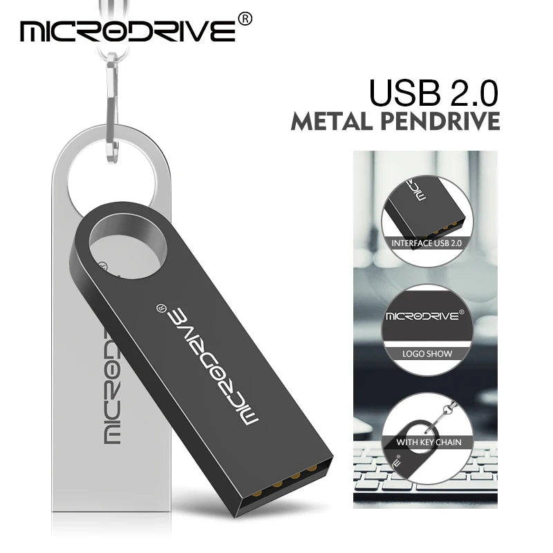 USB flash drive pendrive 4GB 8GB 16GB 32GB 64GB 128gb waterproof Metal Key pendrive Memory Stick flash disk