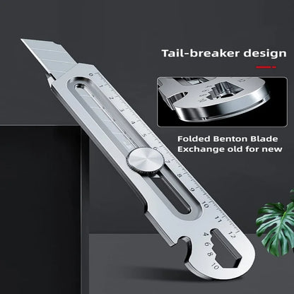 Multifunctional Utility Knife 6 in 1 Stainless Steel нож канцелярия Stationery All Purpose Cutter Bottle Tin Opener Screw Ruler