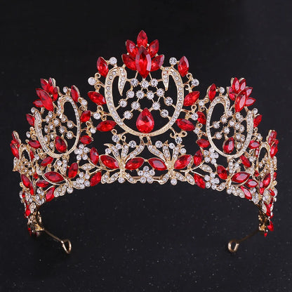 Baroque Luxury Crystal Rhinestone Tiaras and Crowns For Women Bride Vintage Prom Diadem Bridal Wedding Hair Accessories Jewelry