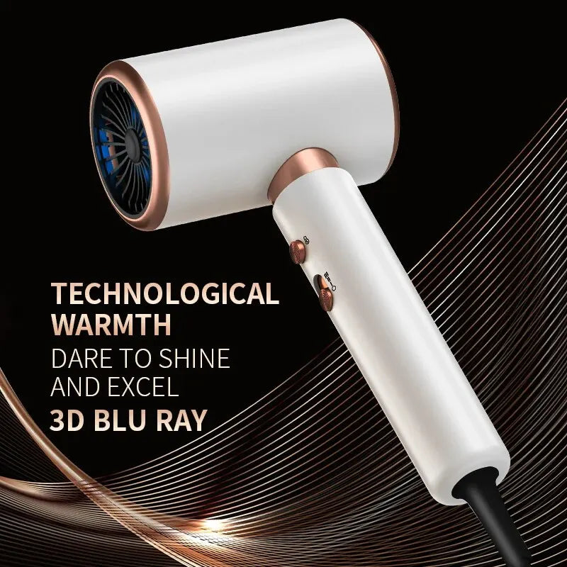 Hair Dryer, High-Speed Electric Turbine Airflow, Low Noise, Constant Temperature And Quick Drying, Suitable For Home Salons.