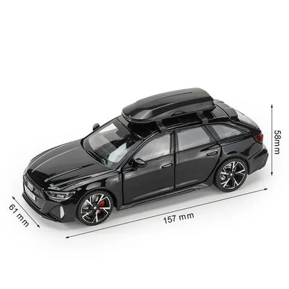 1:32 RS6 Model Car, Black Edition: Customized for Kids Realistic Simulation, Diecast Metal, Perfect Gift for Boys