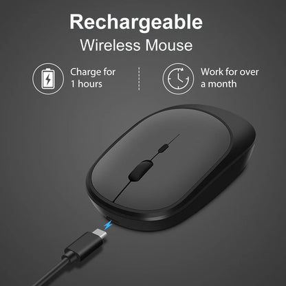 Wireless Mouse Rechargeable Mouse Gamer Dual Modes Bluetooth-compatible 2.4G USB Mute Mice For Laptop Pad Tablet Macbook Mause