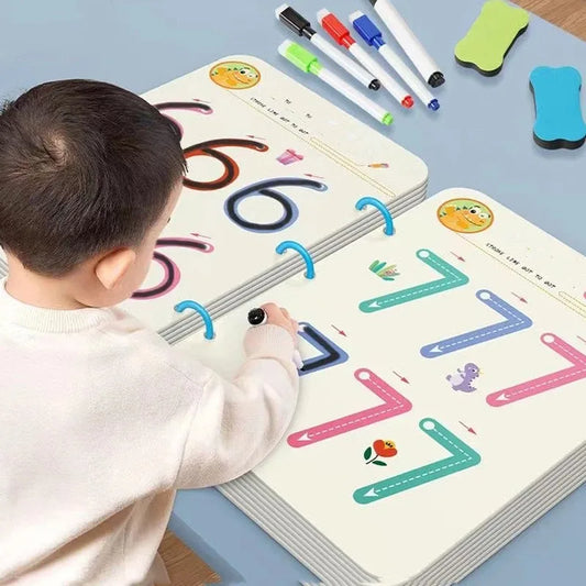 Magical Tracing Workbook Montessori Pen Control Training Book Reusable Magic Practice Copybook Children Drawing Education Books