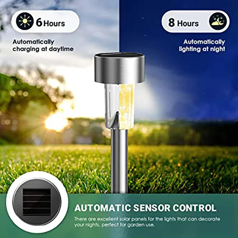 Solar Outdoor Lights Garden Lamp Solar Powered Waterproof Landscape Path Outdoor for Yard Backyard Lawn Patio Decorative