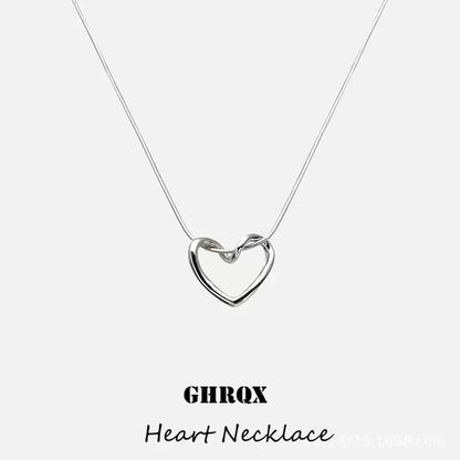 New Heart Necklace Ladies  Clavicle Chain Neck Choker Necklaces for Women Jewelry Free Dropshipping Wholesale