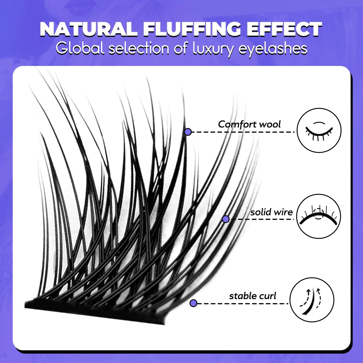 GROINNEYA Cluster Lashes Natural Eyelash extension Volume Individual Lashes Mixed Tray Faux Mink Lashes Cilias Makeup