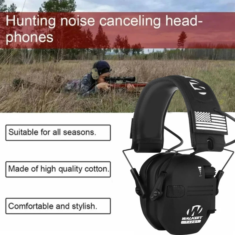 2024 Tactical Electronic Shooting Earmuff Anti-noise Headphone Sound Amplification Hearing Protection Headset Foldable Hot Sale